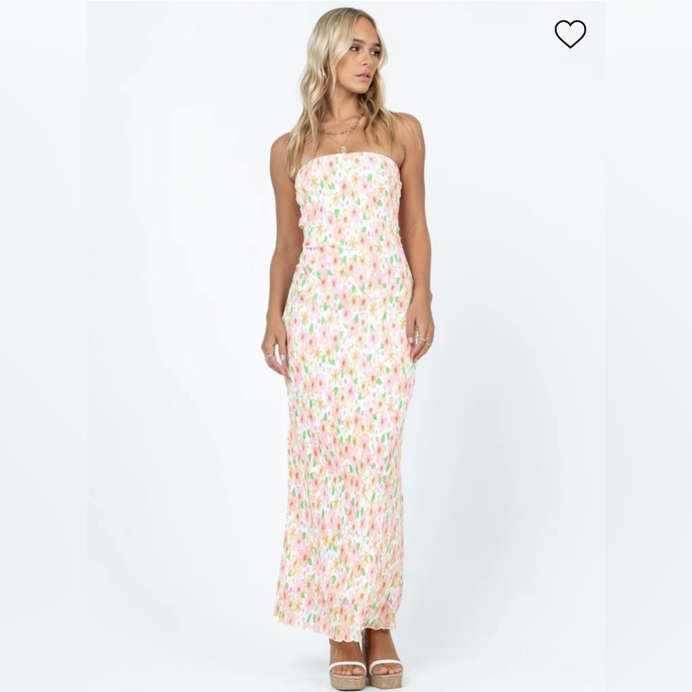 Tiarna Strapless Maxi Dress White / Floral
